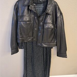 Zara Look , 2 items , polka dot dress and jacket .